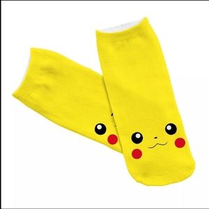 Pikachu yellow cute funny sock